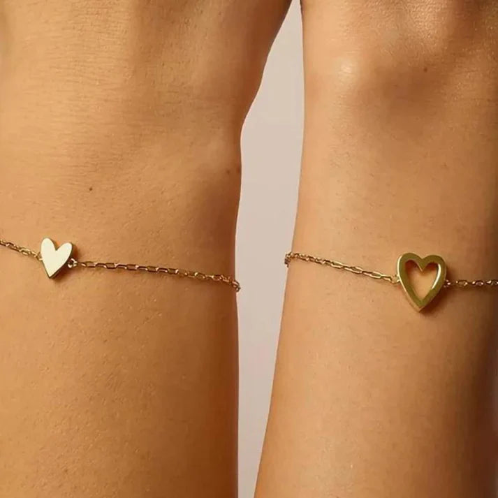 Complementary Heart Partner Bracelets
