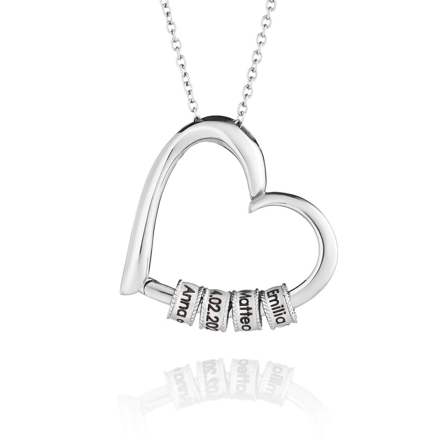 Close to Her Heart - Engraved Family Necklace
