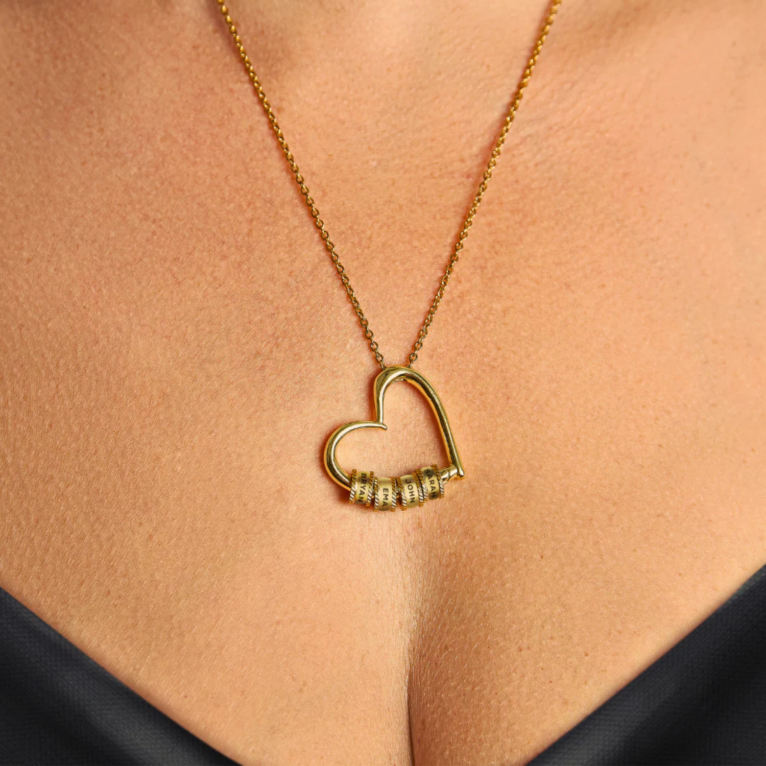 Close to Her Heart - Engraved Family Necklace