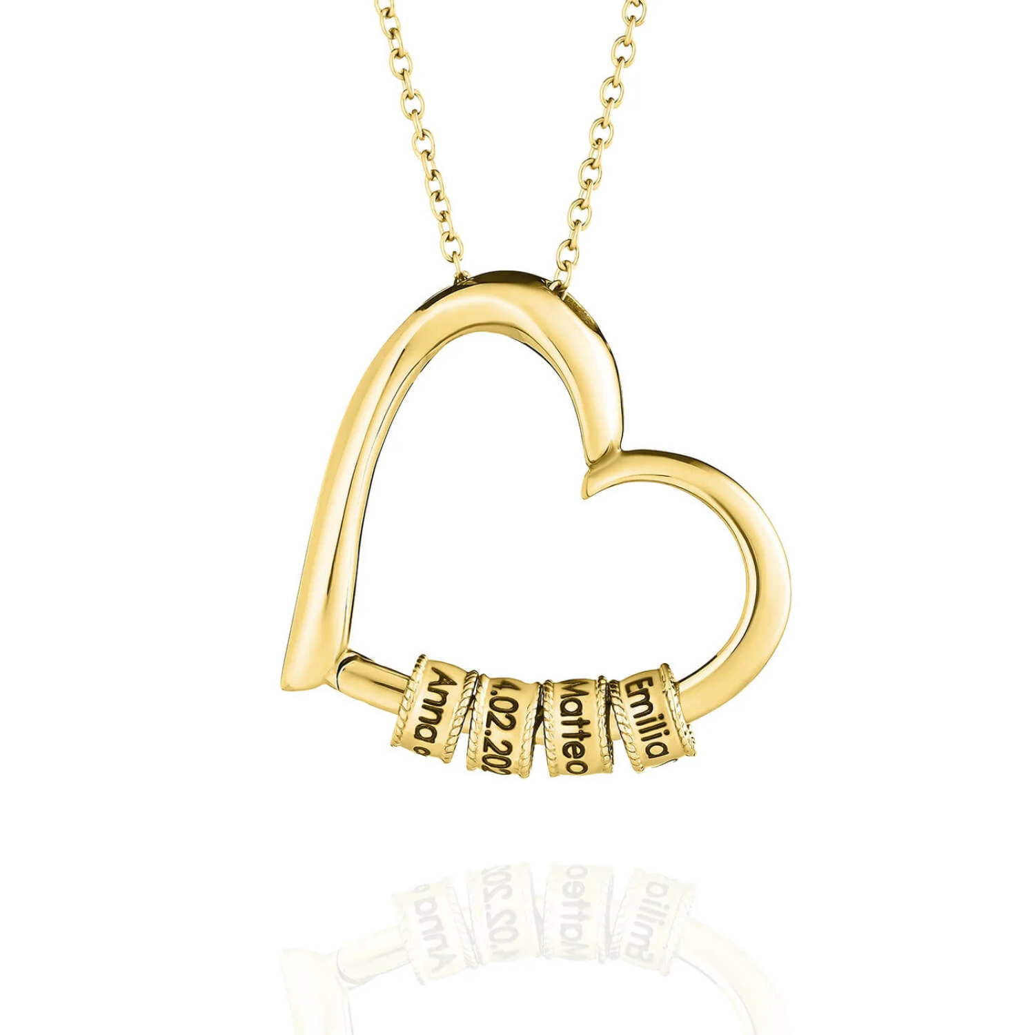 Close to Her Heart - Engraved Family Necklace