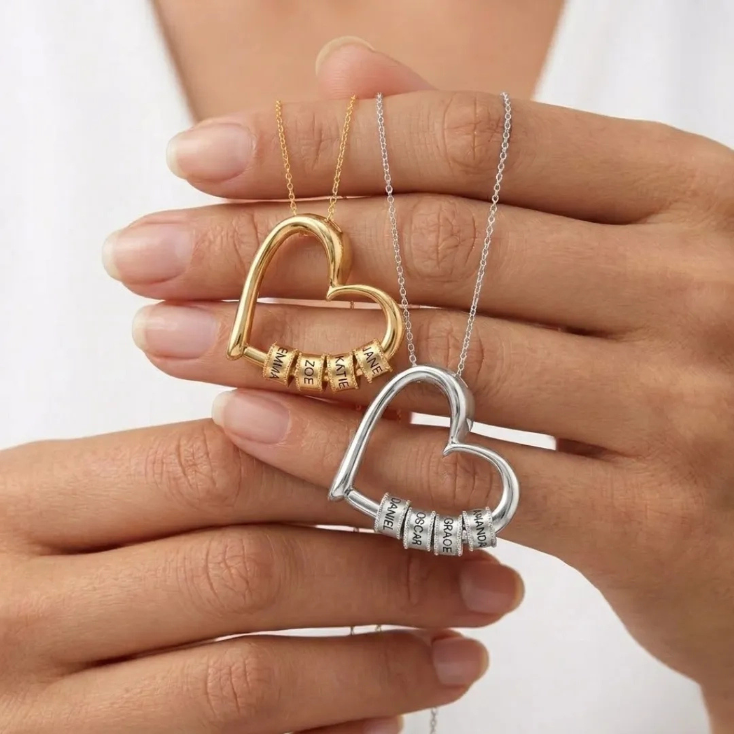 Close to Her Heart - Engraved Family Necklace