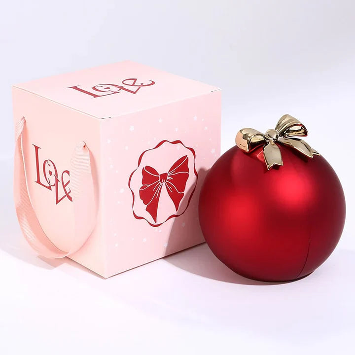 Spherical rose box - With “I love you” pendant necklace