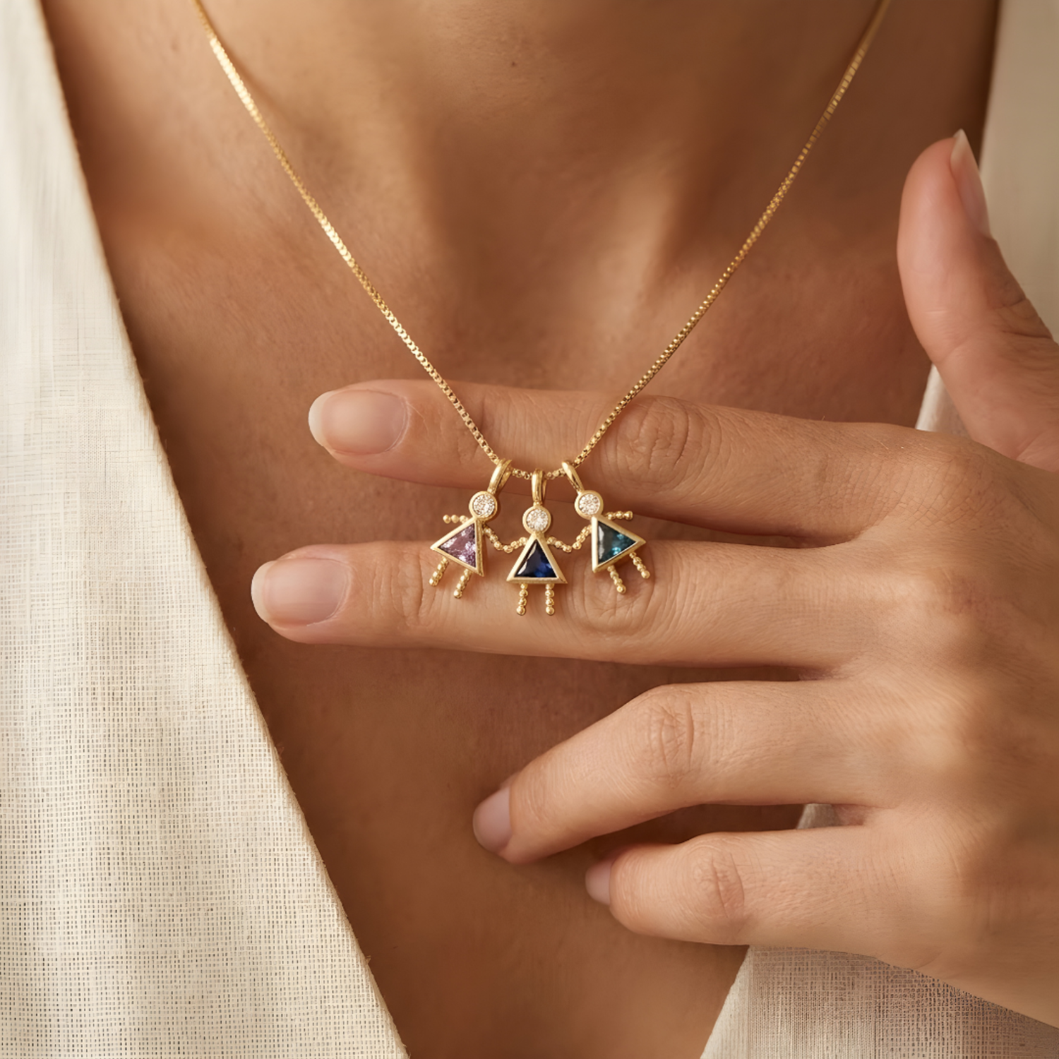 Mom's Little Ones — Birthstone Necklace