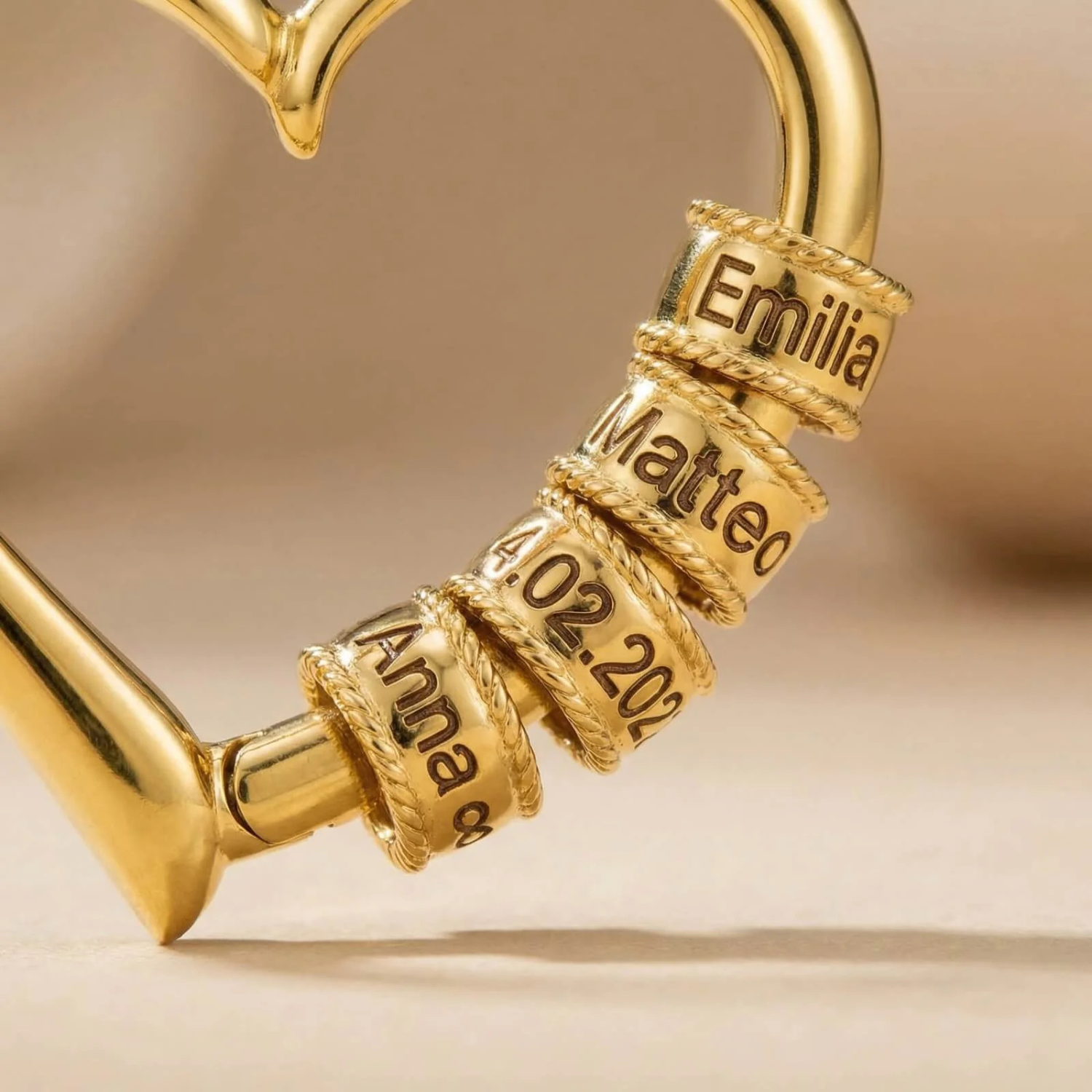 Close to Her Heart - Engraved Family Necklace