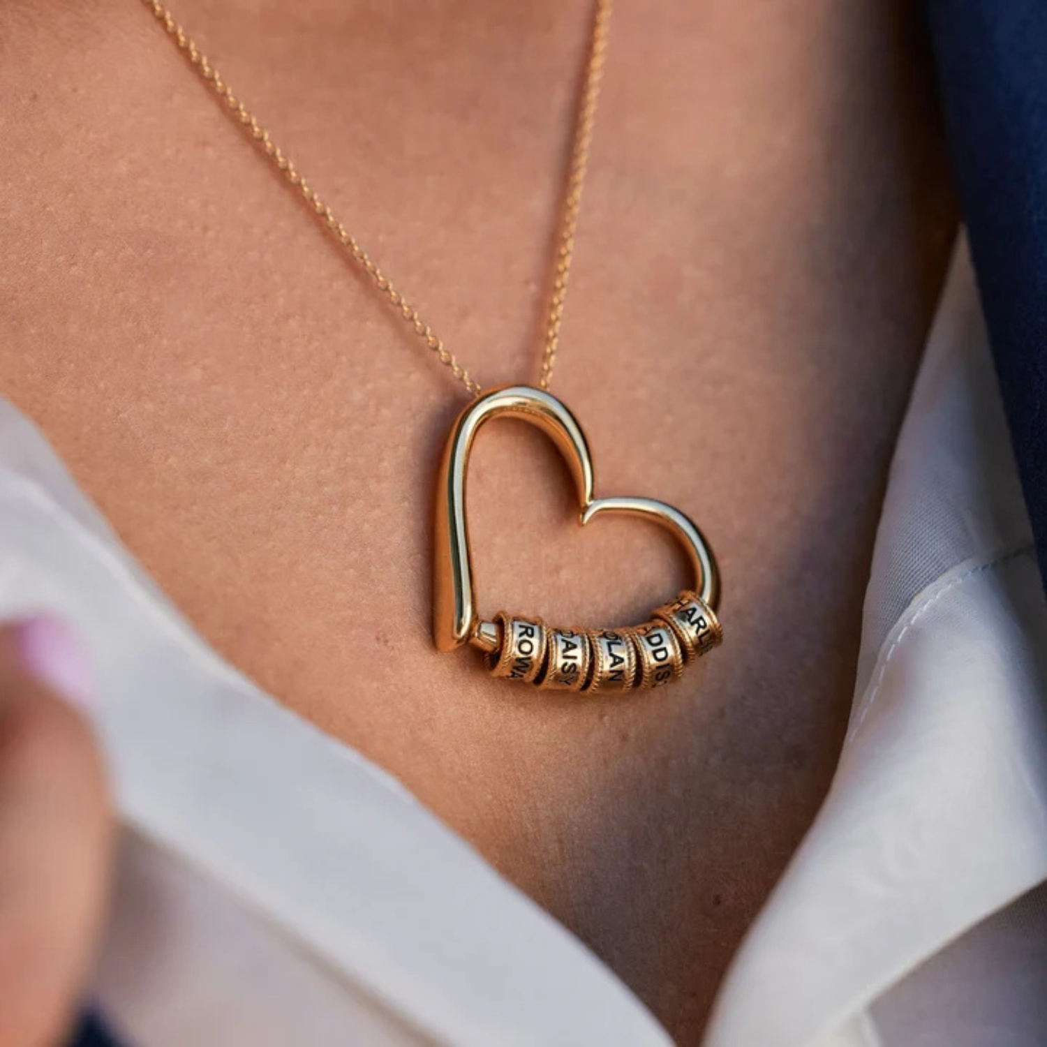 Close to Her Heart - Engraved Family Necklace