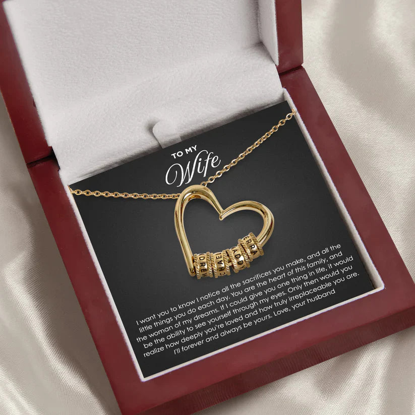 Close to Her Heart - Engraved Family Necklace
