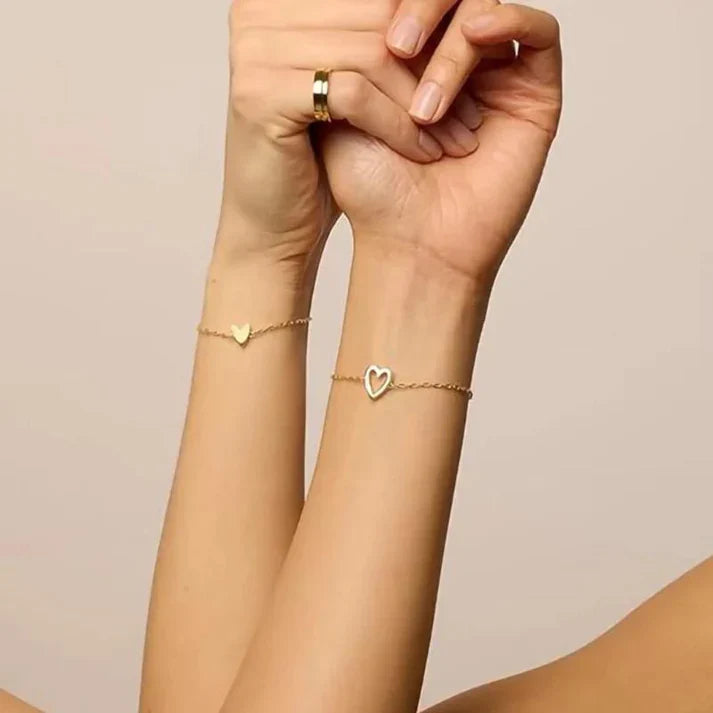 Complementary Heart Partner Bracelets