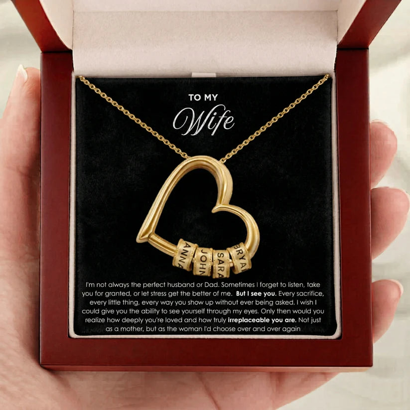 The Heart Of Our Family - Engraved Family Necklace