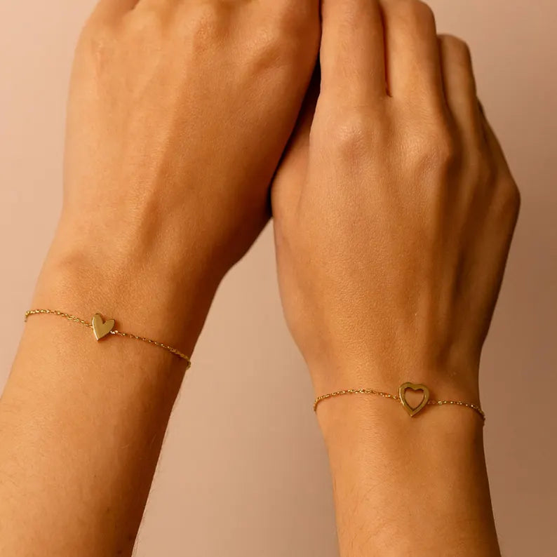 Complementary Heart Partner Bracelets